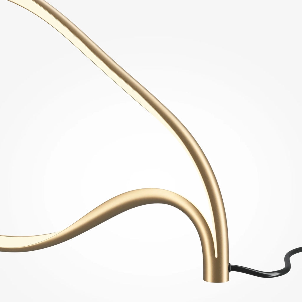 Maytoni Lampada da tavolo moderna Plons 1 luce LED integrato ottone alluminio diffusore silicone