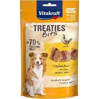 SET 6 CONFEZIONI TREATIES BITS SNACK PER CANI POLLO E BACON DA 120 GR CIASCUNA