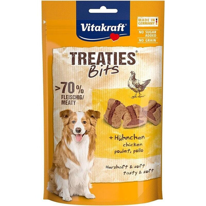 SET 6 CONFEZIONI TREATIES BITS SNACK PER CANI POLLO E BACON DA 120 GR CIASCUNA