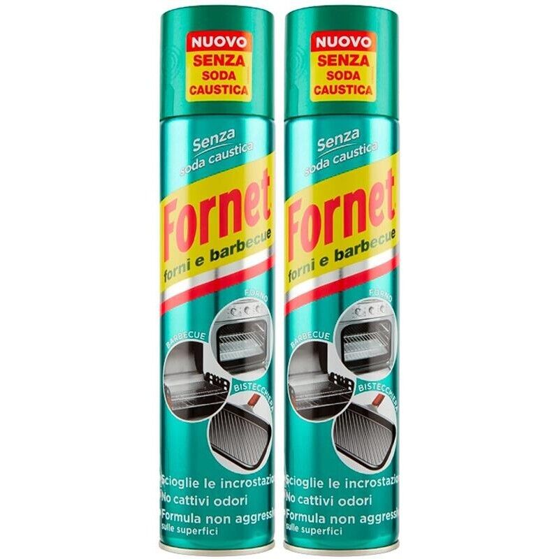 2 FORNET DETERGENTE FORNO E BARBECUE SPRAY 300 ML
