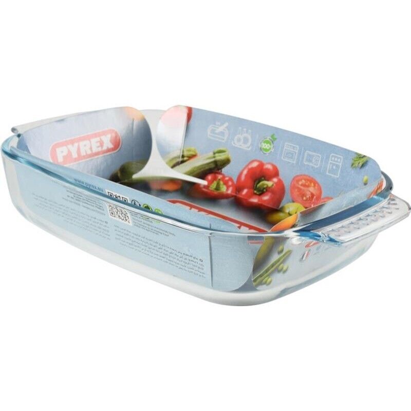 PYREX SET 2 TEGAMI RETTANGOLARI 34 X 22 E 30 X 19 CM
