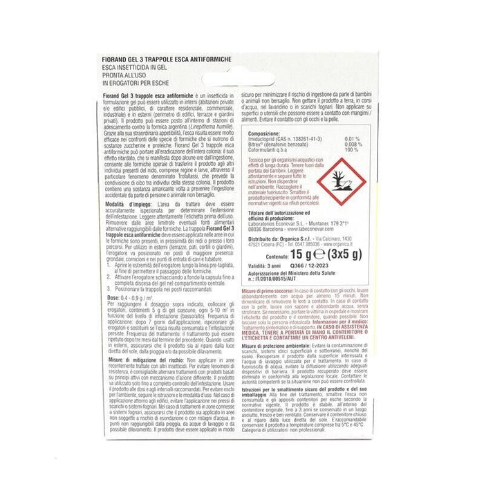 TRAPPOLE ESCA ANTI FORMICHE IN GEL DA 3 PEZZI