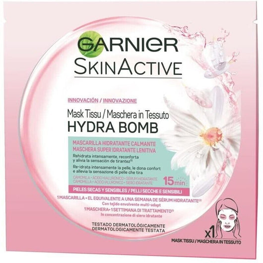 GARNIER SKIN ACTIVE MASCHERA IN TESSUTO LENITIVA PER PELLI SECCHE E SENSIBILI
