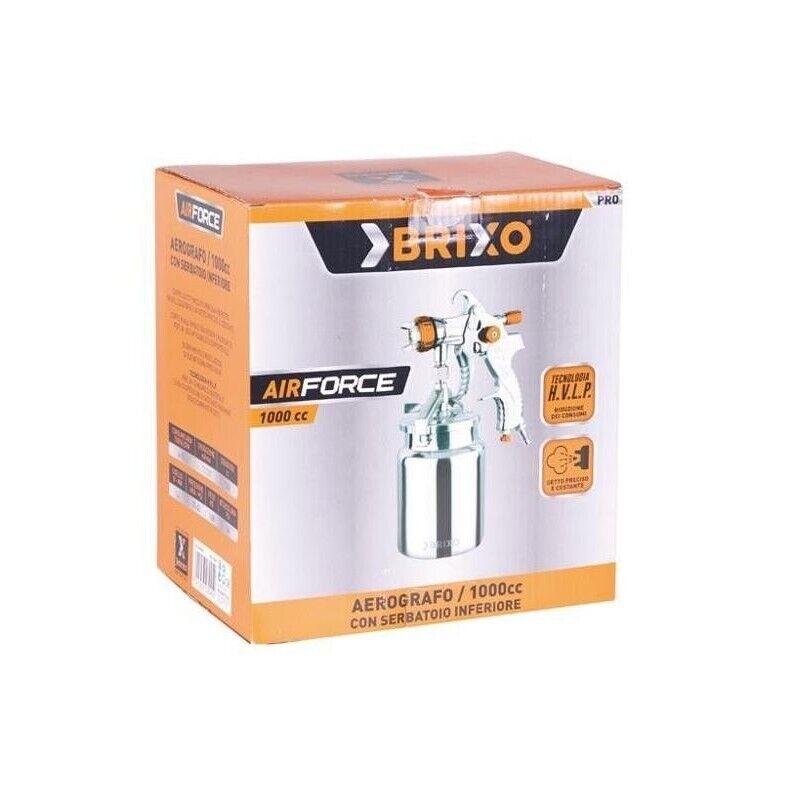 AEROGRAFO BRIXO INFERIORI AIRFORCE SERBATOIO 1000 CC CORPO IN ALLUMINIO