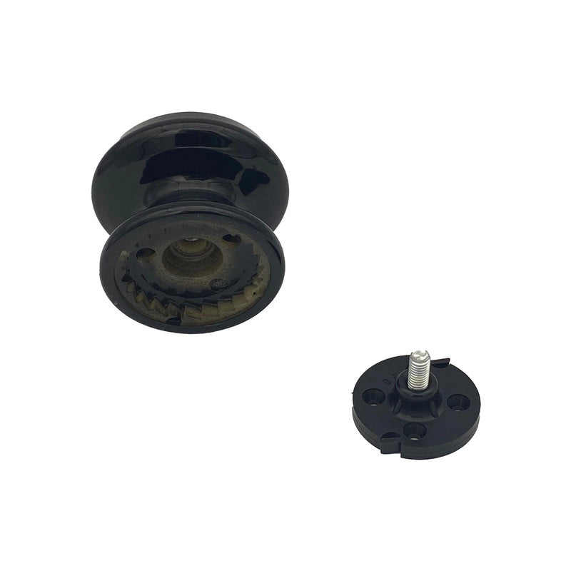 Pomolo fisso per porta SAGUATTI 876/80QB in alluminio nero lucido