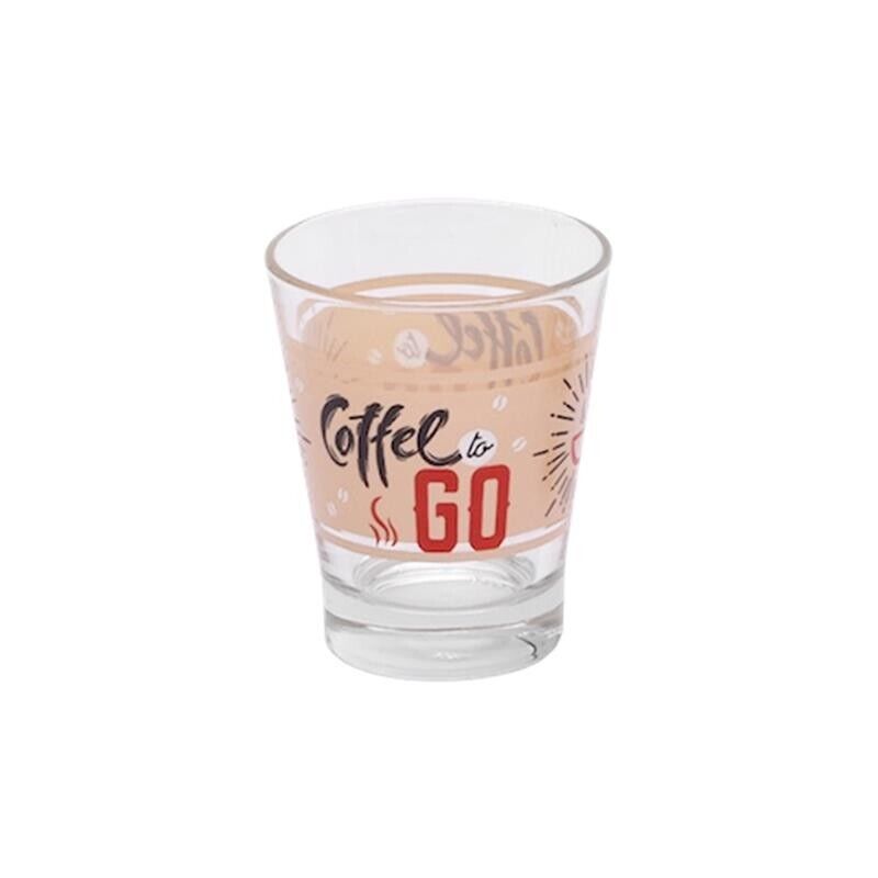 MAURY'S COFFEE TIME 12 BICCHIERI IN VETRO DA CAFFÈ CON DISEGNO ASSORTITO