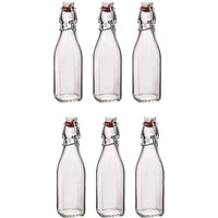 SET 6 BOTTIGLIE IN VETRO SWING CON TAPPO A CHIUSURA ERMETICA 0.250 LT
