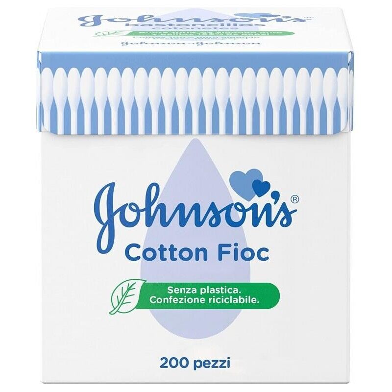JOHNSON'S BABY COTTON FIOC IN CARTA E COTONE IPOALLERGENICO PER BAMBINI 200 PZ