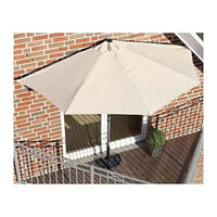 OMBRELLONE MEZZALUNA DA MURO IN ALLUMINIO COLORE GIALLO 300 X 150 X H 250 CM