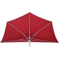 OMBRELLONE MEZZALUNA DA MURO IN ALLUMINIO COLORE BORDEAUX 300 X 150 X H 250 CM