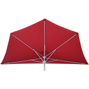 OMBRELLONE MEZZALUNA DA MURO IN ALLUMINIO COLORE BORDEAUX 300 X 150 X H 250 CM