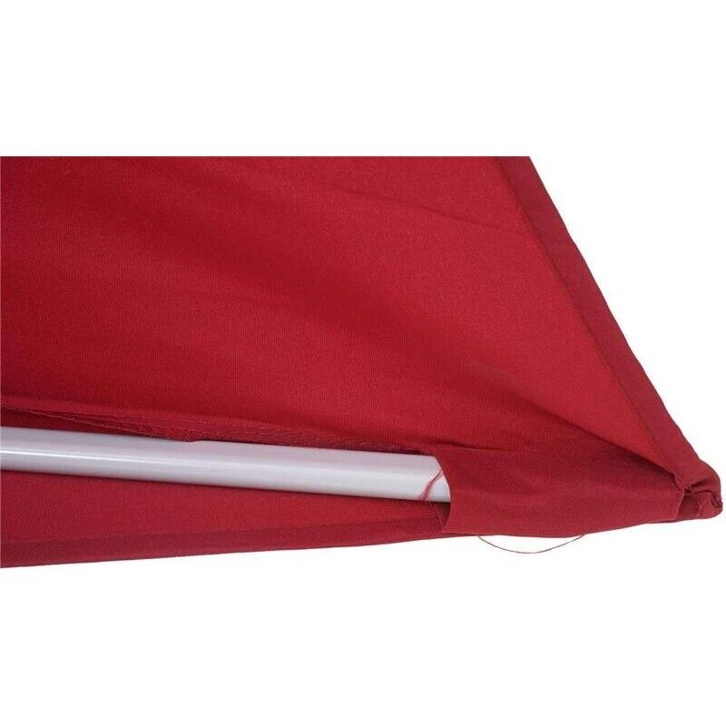 OMBRELLONE MEZZALUNA DA MURO IN ALLUMINIO COLORE BORDEAUX 300 X 150 X H 250 CM