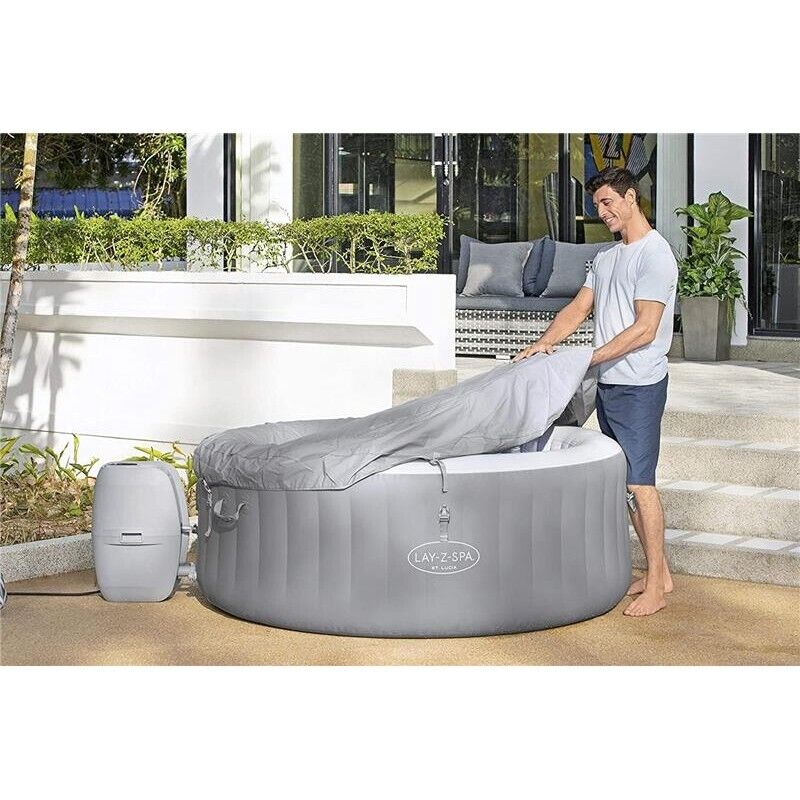 BESTWAY 60037 MINIPISCINA IDROMASSAGGIO GONFIABILE LAY-Z-SPA SANTA LUCIA AIRJET 170 X 66 CM