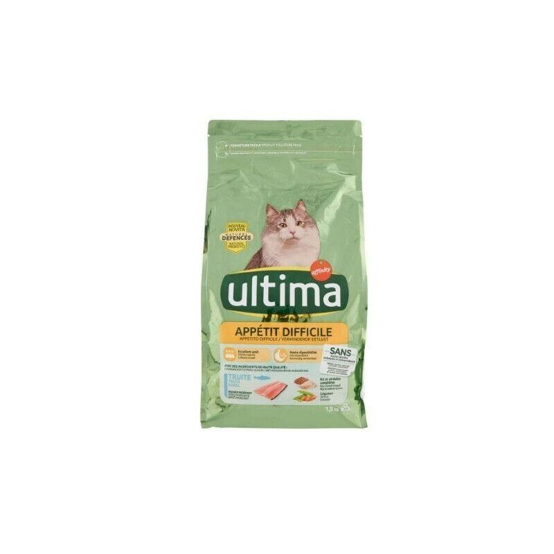 ULTIMA CAT CROCCANTINI APPETITO DIFFICILE FORMATO 1,5 KG TROTA, RISO E LEGUMI