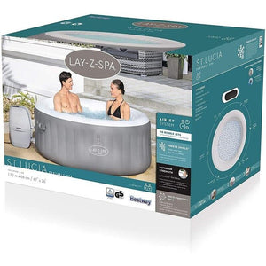 BESTWAY 60037 MINIPISCINA IDROMASSAGGIO GONFIABILE LAY-Z-SPA SANTA LUCIA AIRJET 170 X 66 CM
