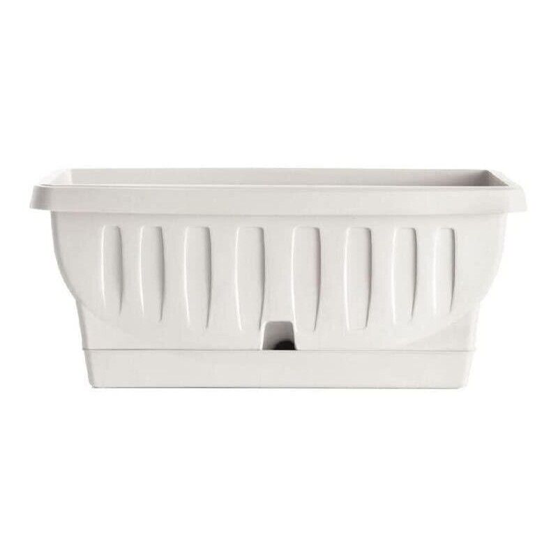 BAMA FIORIERA NATURA IN PLASTICA RETTANGOLARE 60 CM COLORE BIANCO