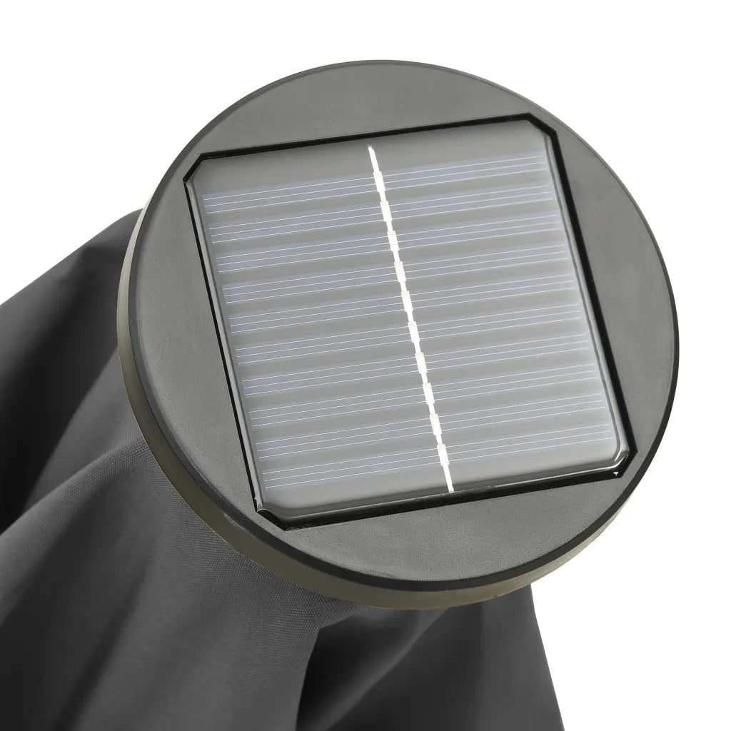 Ombrellone con Luci LED Antracite 200x211 cm in Alluminio 313559