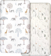 Set di 2 Jersey Coperte per Culla, 100% Microfibra, Respirante, 120 x 60 cm, Öko-Tex100, Comodo e Leggero Copertone per Culla per Bambini