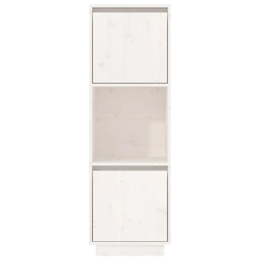 Credenza-Buffet-Armadio da cucina Bianca 38x35x117 cm in Legno Massello di Pino