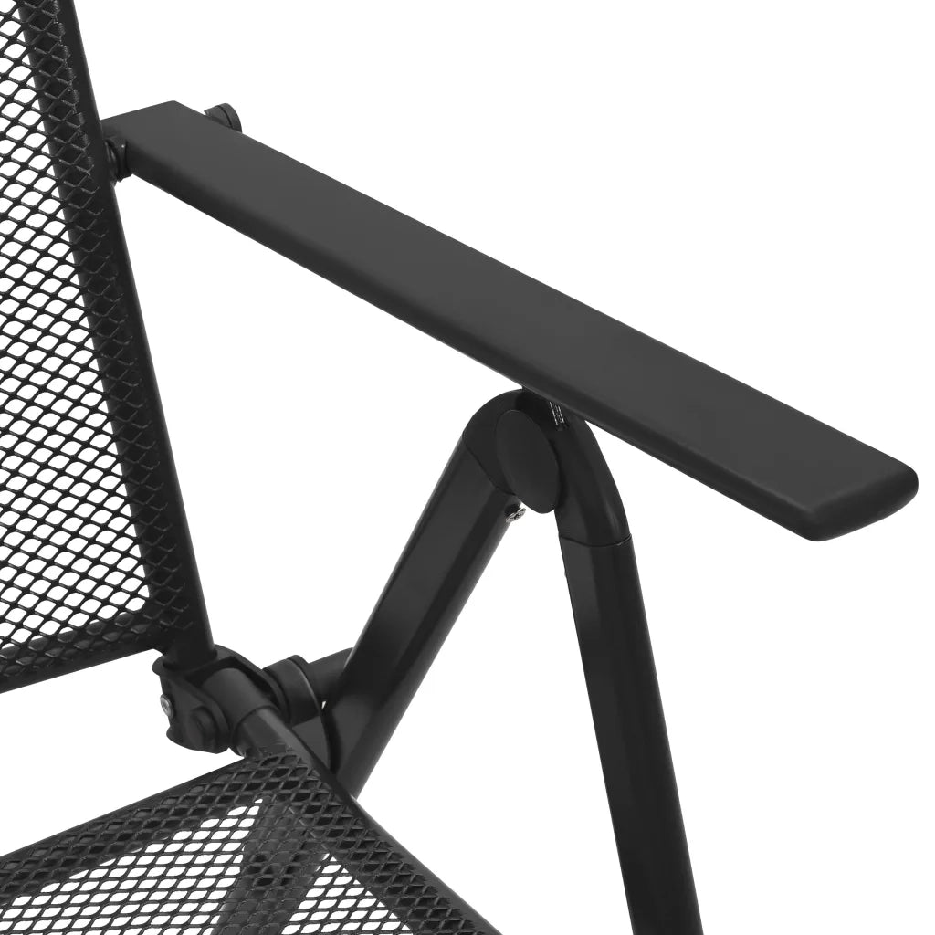 vidaXL Sedie da Giardino Reclinabili 7 pz Antracite Acciaio Verniciato