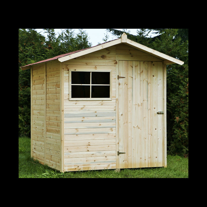 Casetta da Giardino in Legno di Pino da Esterno  con Pavimento, Ricovero Attrezzi, Doghe spessore 16mm - Articolo C200/3  - 100007