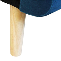 DIVANO LETTO ARTHUR CON CHAISE LONGUE BLU MELANGE 176 X 84 X H 84 CM