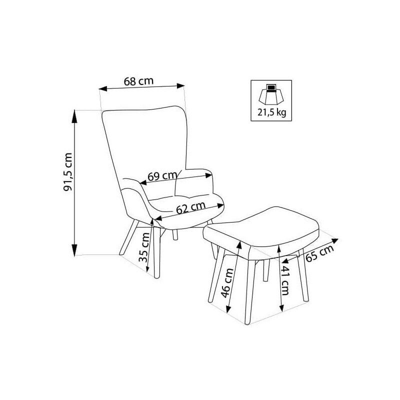 POLTRONA CON POGGIAPIEDI VERSAILLES PATCHWORK