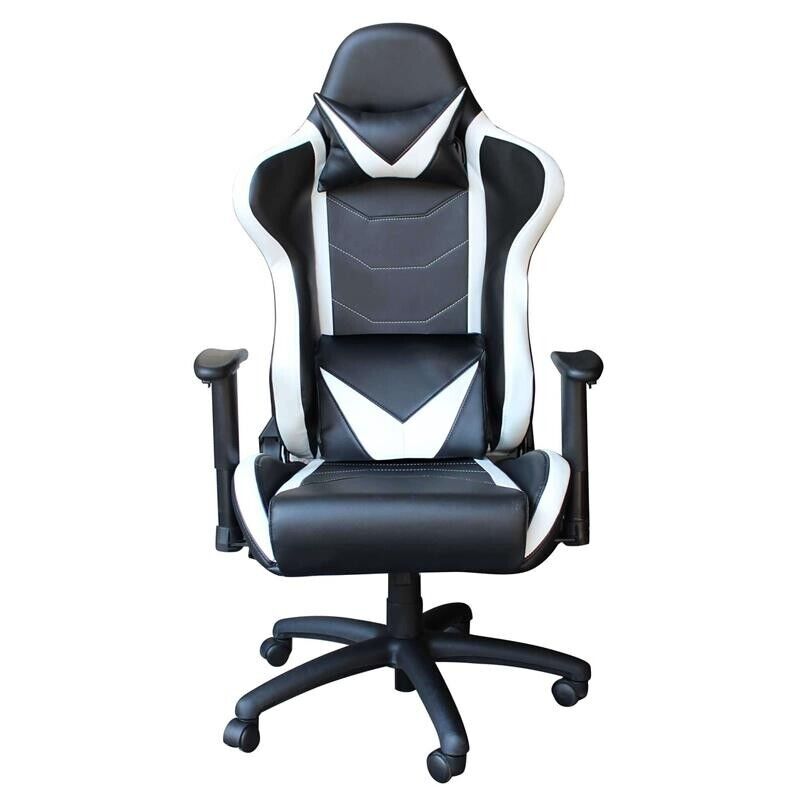 POLTRONA DA GAMING FALLOUT BIANCA E NERA CON POGGIA BRACCIA