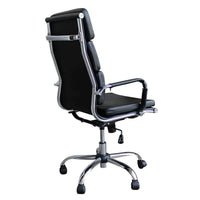 POLTRONA DA UFFICIO DOLLY IN ECOPELLE NERA CON DESIGN MODERNO