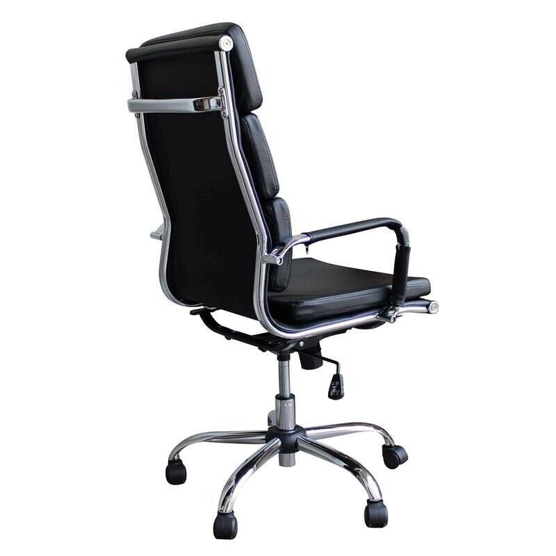 POLTRONA DA UFFICIO DOLLY IN ECOPELLE NERA CON DESIGN MODERNO