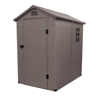 CASETTA HOME DA GIARDINO IN RESINA 134 X 192 X H 204 CM IN COLORE MARRONE