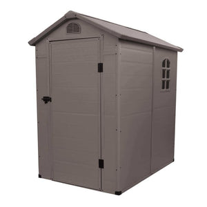 CASETTA HOME DA GIARDINO IN RESINA 134 X 192 X H 204 CM IN COLORE MARRONE