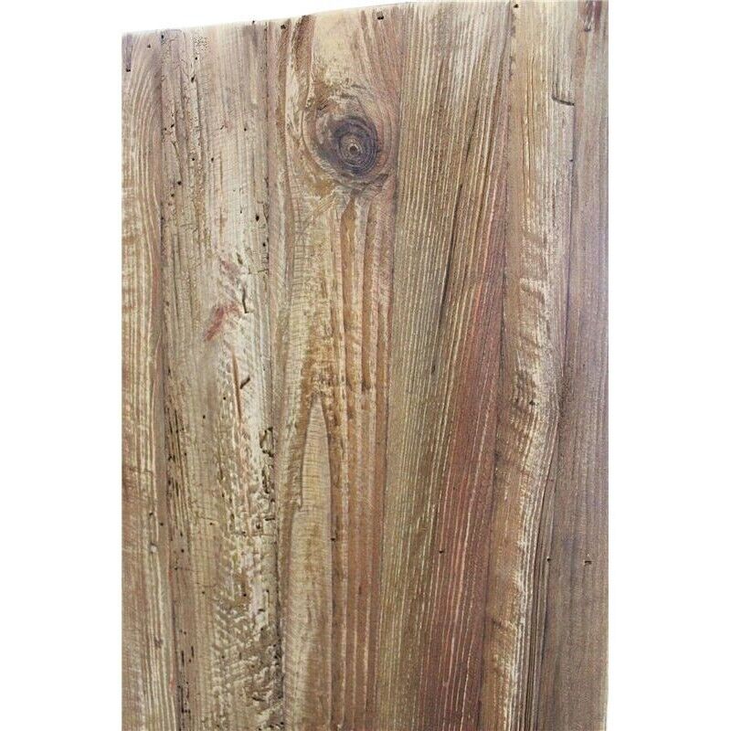 MOBILE ELVIN IN LEGNO DI PINO RICICLATO CON 2 RIPIANI E VETRINA AD ANTE