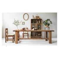 MOBILE ELVIN IN LEGNO DI PINO RICICLATO CON 2 RIPIANI E VETRINA AD ANTE