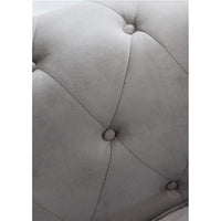 DIVANO A 2  POSTI CHESTERFIELD IN VELLUTO COLORE GRIGIO