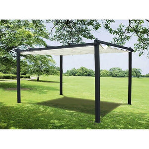 GAZEBO ASTORIA  ANTRACITE CON TELO BEIGE 3X4 MT