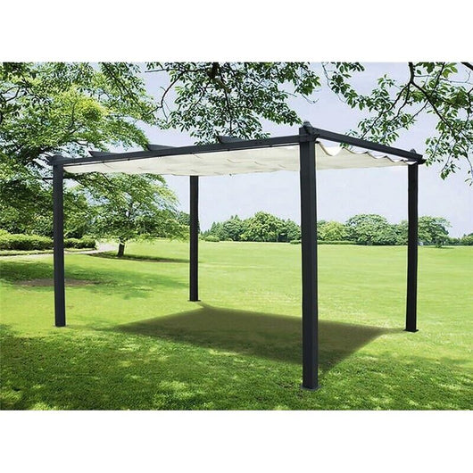 GAZEBO ASTORIA  ANTRACITE CON TELO BEIGE 3X4 MT