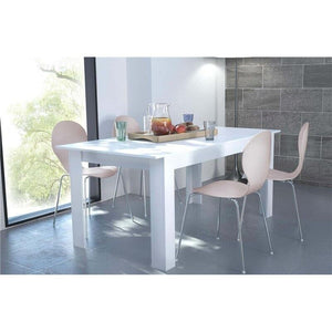 TAVOLO GEMMA ALLUNGABILE 160/200 X 90 X H75 CM BIANCO