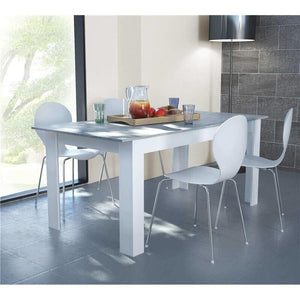 TAVOLO GEMMA ALLUNGABILE 160/200 X 90 X H75 CM GRIGIO EFFETTO CEMENTO