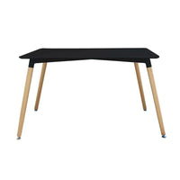 TAVOLO LIONE IN MDF E ABS 140 X 80 X H75 CM IN COLORE NERO