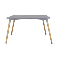 TAVOLO LIONE IN MDF E ABS 140 X 80 X H75 CM IN COLORE GRIGIO