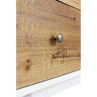 MOBILE BARNEY BIANCO CON DECORO COLOR NATURALE 100 X 45 X H90 CM