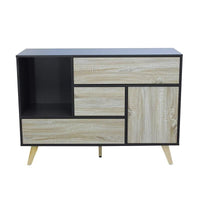 MOBILE EMORY GRIGIO E NATURALE CON ANTA E 3 CASSETTI 119 X 39,5 X H85,6 CM