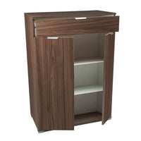 MOBILETTO CON 2 ANTE E CASSETTO TINTA NOCE 75 X 38 X H112 CM