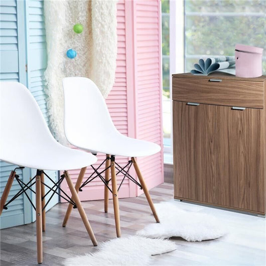 MOBILETTO CON 2 ANTE E CASSETTO TINTA NOCE 75 X 38 X H112 CM