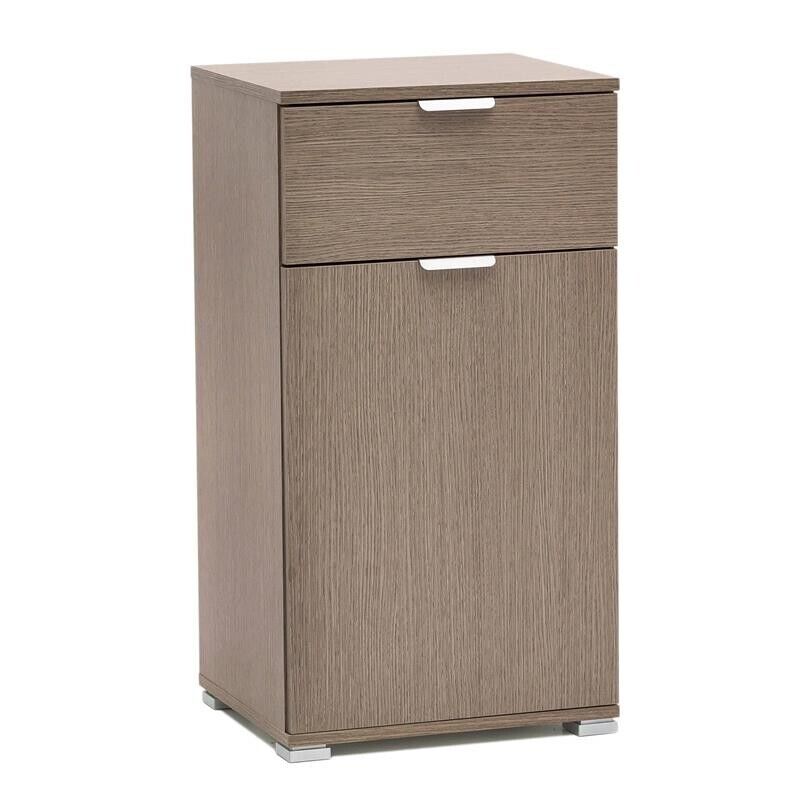 MOBILETTO CON  ANTA E CASSETTO IN ROVERE GRIGIO 45 X 38 X H85 CM