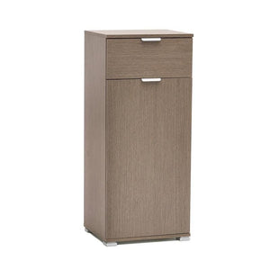 MOBILE ALTO CON ANTA E CASSETTO ROVERE GRIGIO 45 X 38 X H103 CM