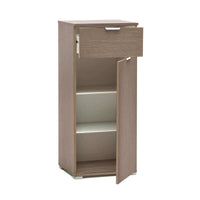 MOBILE ALTO CON ANTA E CASSETTO ROVERE GRIGIO 45 X 38 X H103 CM