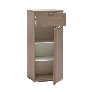 MOBILE ALTO CON ANTA E CASSETTO ROVERE GRIGIO 45 X 38 X H103 CM
