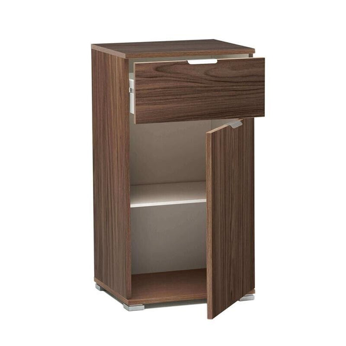 MOBILETTO CON  ANTA E CASSETTO IN TINTA NOCE  45 X 38 X H85 CM